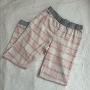 Rae Dunn Pink and Gray Plaid Pajama Bottoms